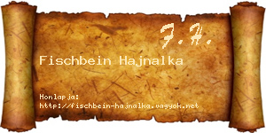 Fischbein Hajnalka névjegykártya