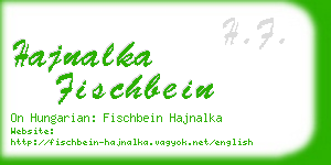 hajnalka fischbein business card